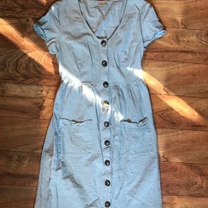 Retro Button Up Dress (Great for nursing!)